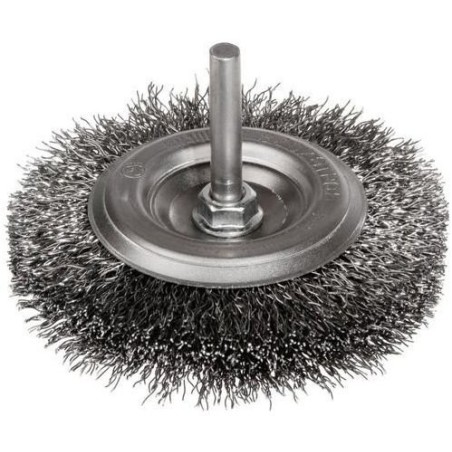 Szczotka tarczowa drut kwasoodporny trzpień 6mm fi60mm