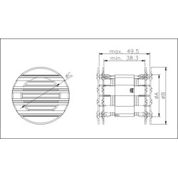 Rozety drzwiowe rd 40 białe