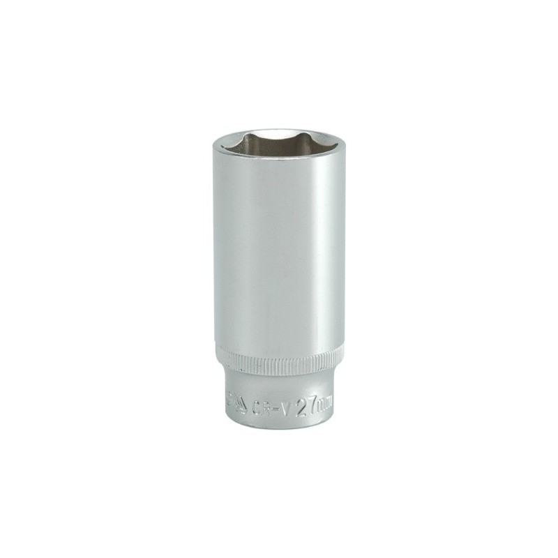 Nasadka długa 6-kątna chromowana 1/2'' 27mm