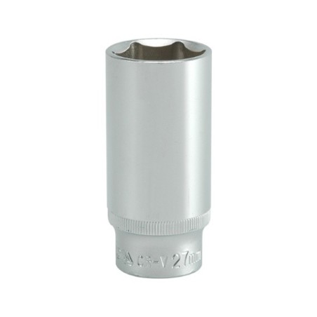 Nasadka długa 6-kątna chromowana 1/2'' 27mm