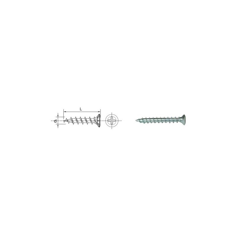 Wkręt do montażu okuć łeb stożkowy 4.0x35mm