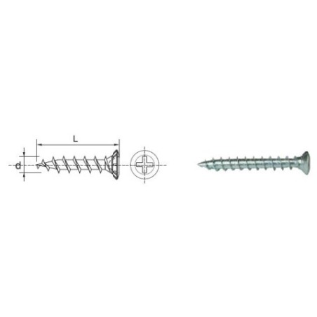 Wkręt do montażu okuć łeb stożkowy 4.0x35mm