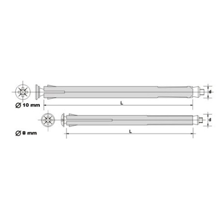 Łącznik do mocowania ościeżnic 8.0x172mm