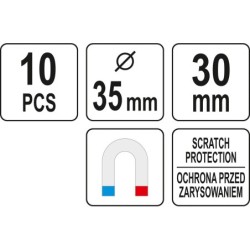Zestaw haczyków magnetycznych 10szt.