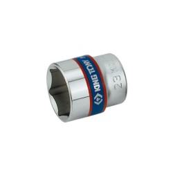 Nasadka krótka 6-kątna chromowana  3/8'' 18mm