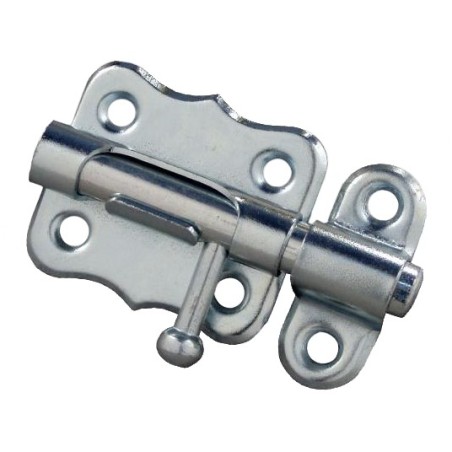 Zasuwka okrągła niklowana l-40