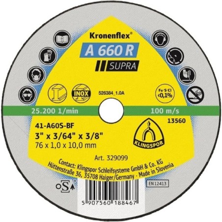 Tarcza płaska a660r t1a 76x1x10mm 329099