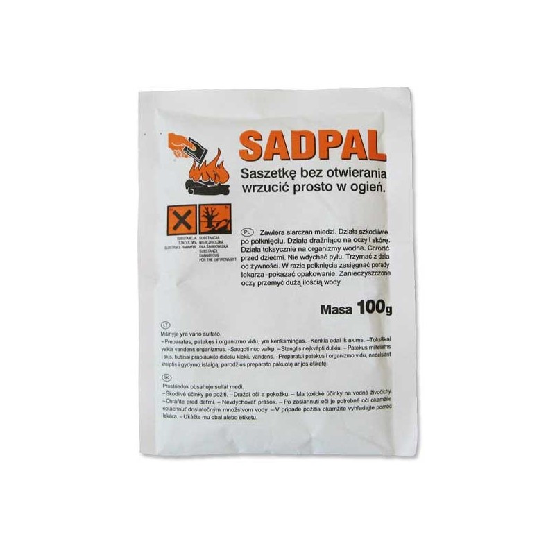 Katalizator do spalania sadzy sadpal 100g saszetka