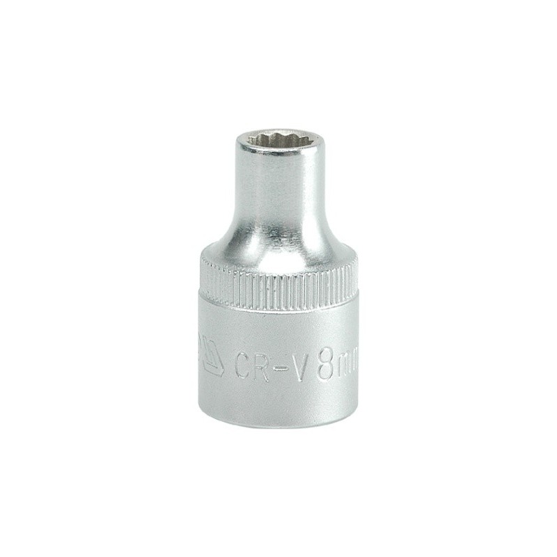 Nasadka krótka 12-kątna chromowana 1/2'' 10mm