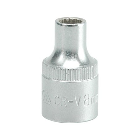 Nasadka krótka 12-kątna chromowana 1/2'' 10mm