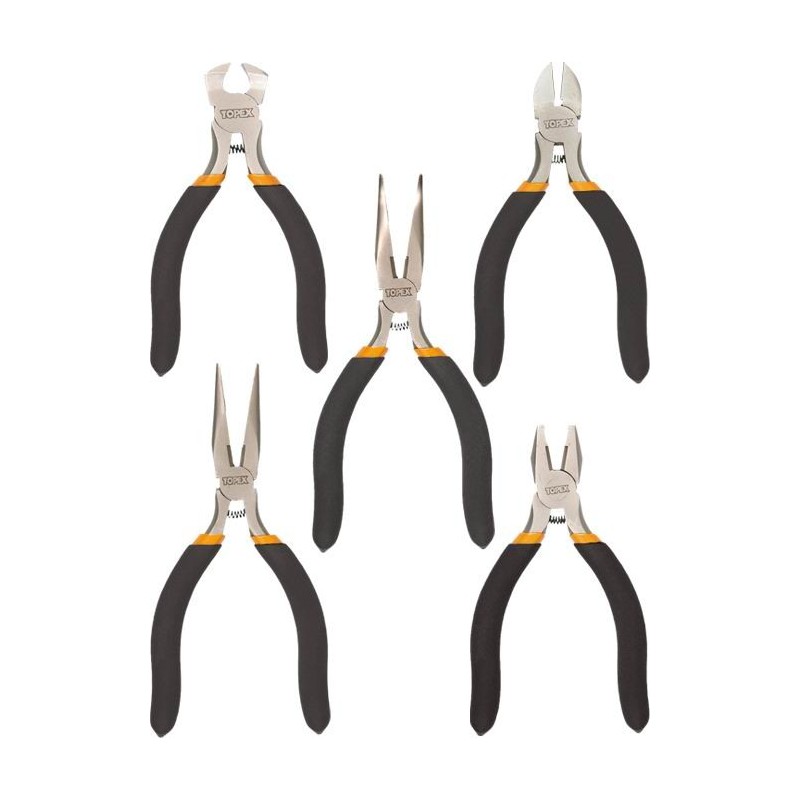 Szczypce precyzyjne komplet 5 sztuk 125mm