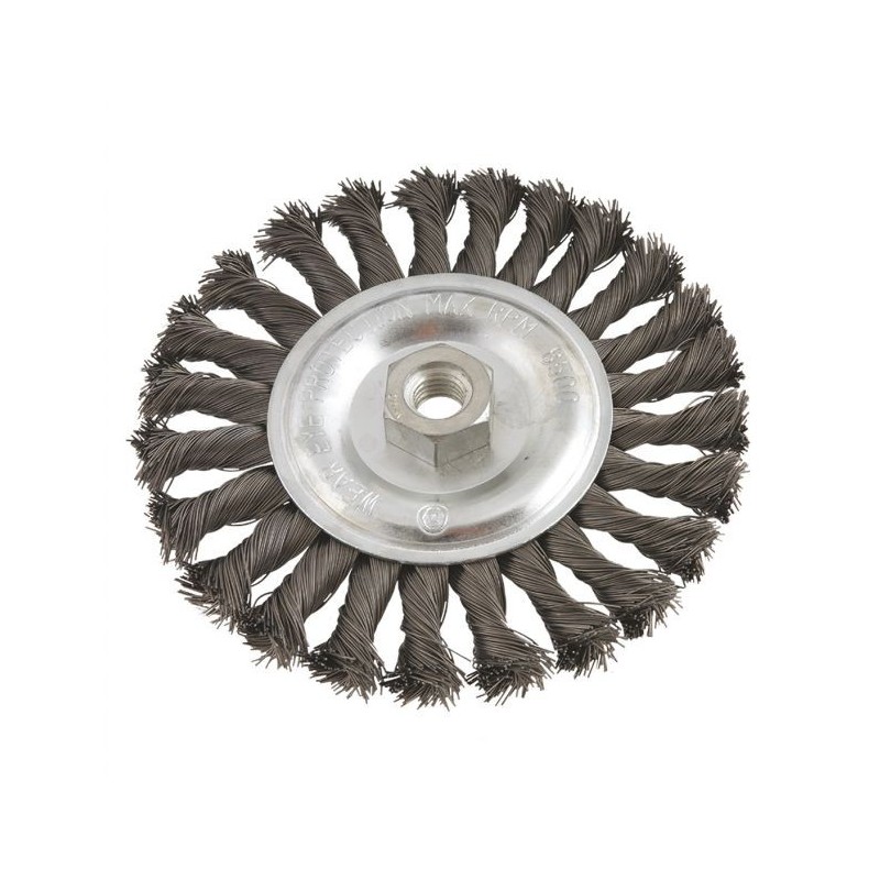 Szczotka tarczowa m-14 splatana drut stalowy 150mm