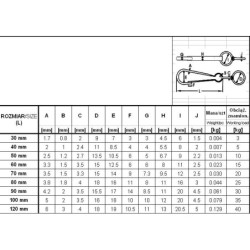 Sprężyna z okrętką 120mm ocynkowana