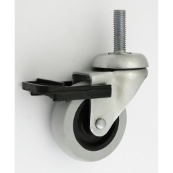 Koło meblowe tworzywo+guma 64mm obudowa z trzp+ham m64thxm10