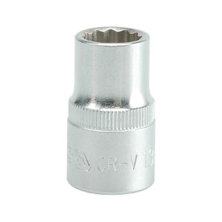 Nasadka krótka 12-kątna chromowana 1/2'' 14mm
