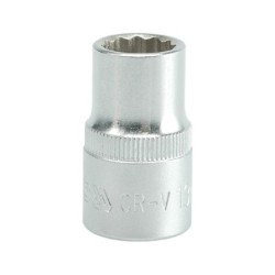 Nasadka krótka 12-kątna chromowana 1/2'' 17mm
