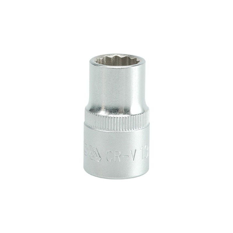 Nasadka krótka 12-kątna chromowana 1/2'' 17mm