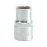 Nasadka krótka 12-kątna chromowana 1/2'' 17mm