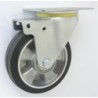 Koło aluminium-guma 160mm obudowa skrętna wzmocniona a42gw