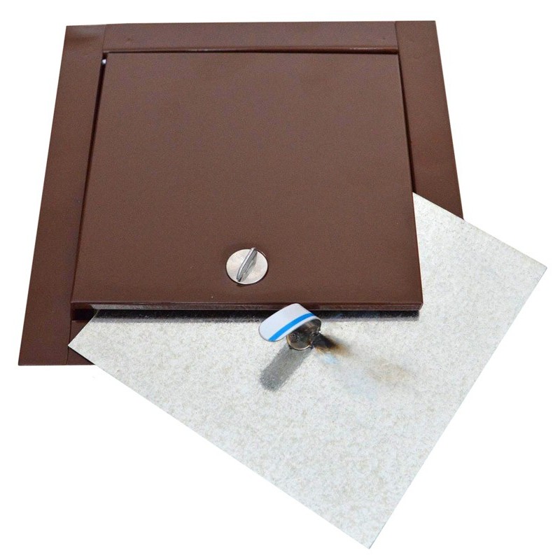 Drzwiczki kominowe z zawiasem białe 140x140mm małe