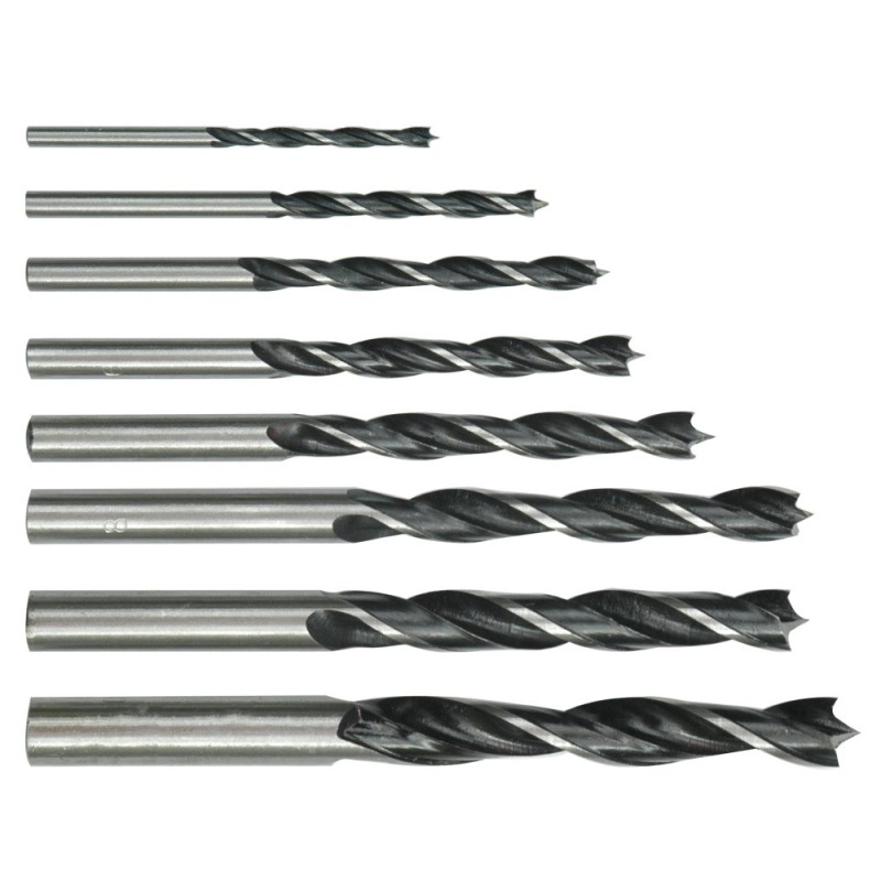 Wiertła do drewna 3-10mm 8 sztuk