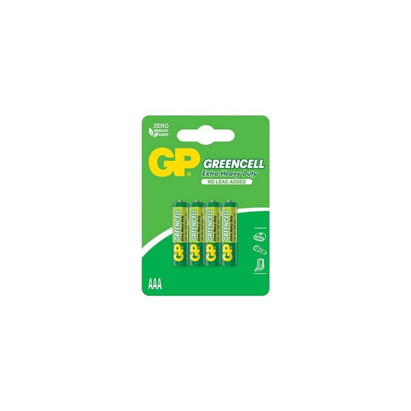Bateria greencell 1.5v aaa r3 4 sztuki