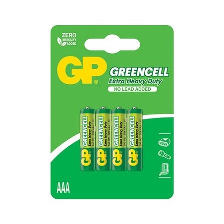 Bateria greencell 1.5v aaa r3 4 sztuki