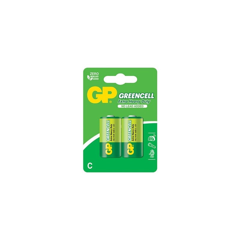 Bateria greencell 1.5v r14 2 sztuki