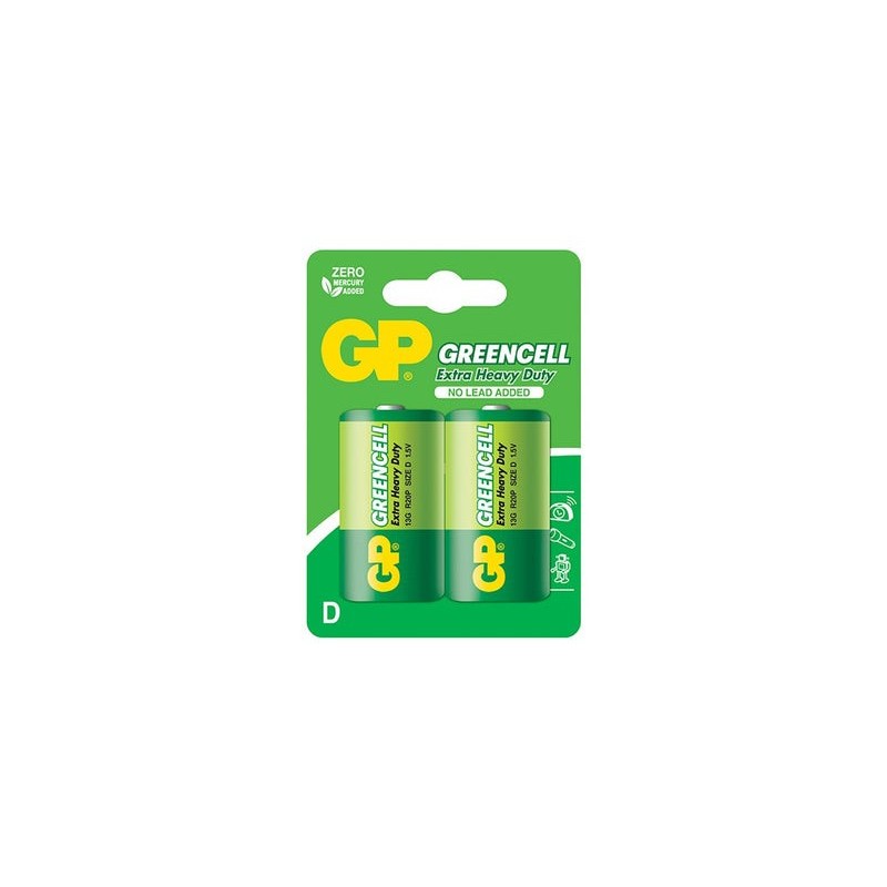 Bateria greencell 1.5v r20 2 sztuki