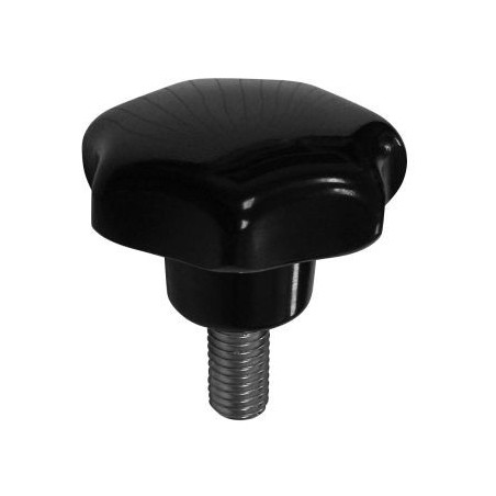 Uchwyt bakelitowy z trzpieniem czarny m5x15mm din6336l