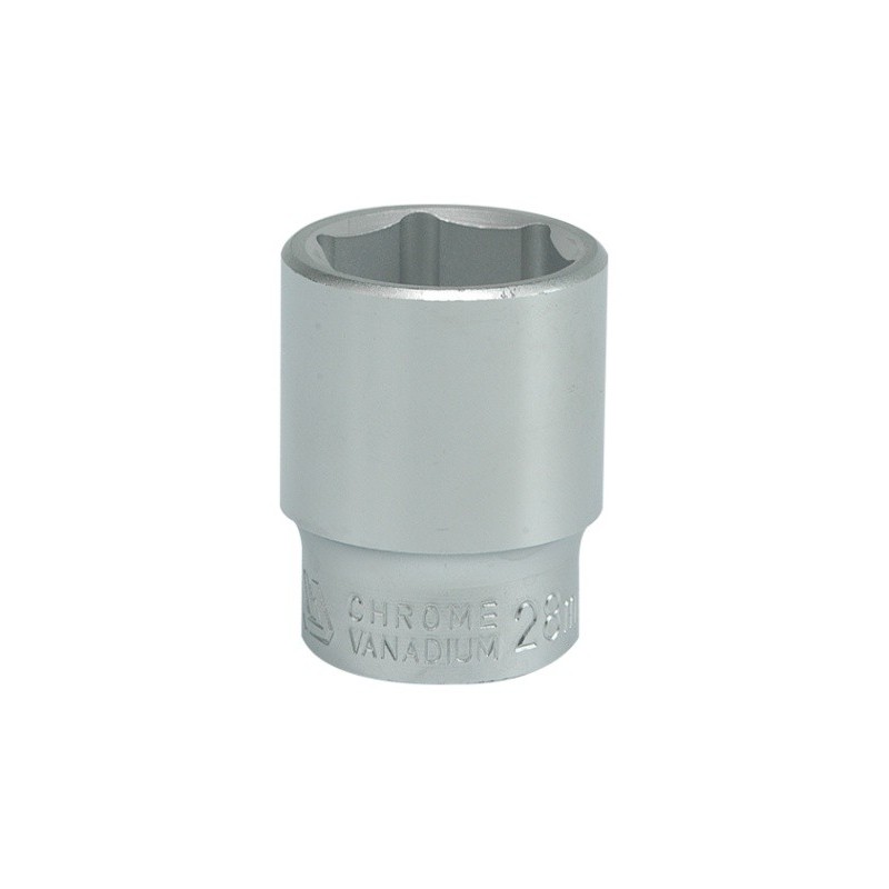 Nasadka krótka chromowana 6-kątna 3/4'' 28mm