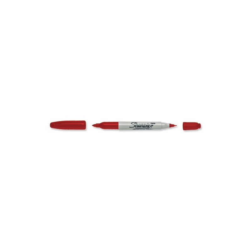 Marker twin tip czerwony pm-sharpie