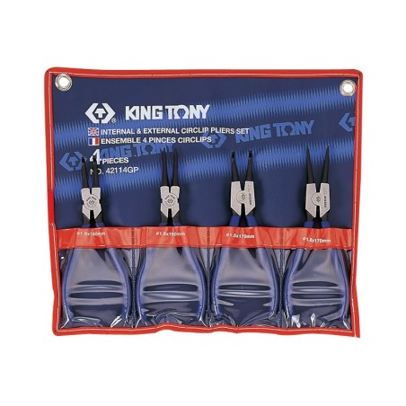 Szczypce do pierścieni seger komplet 4-sztukowy