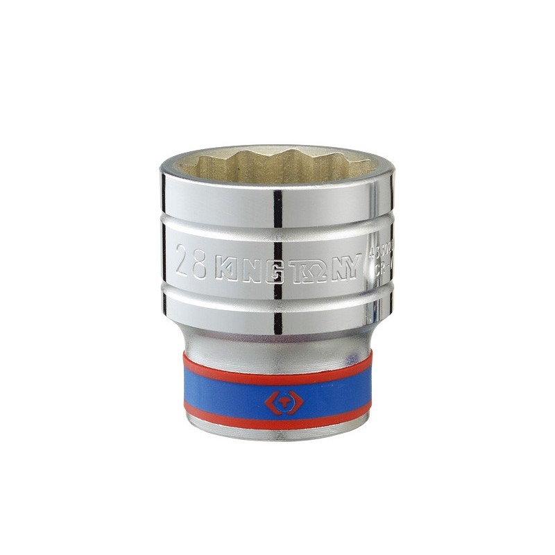 Nasadka krótka 12-kątna chromowana 1/2'' 16mm