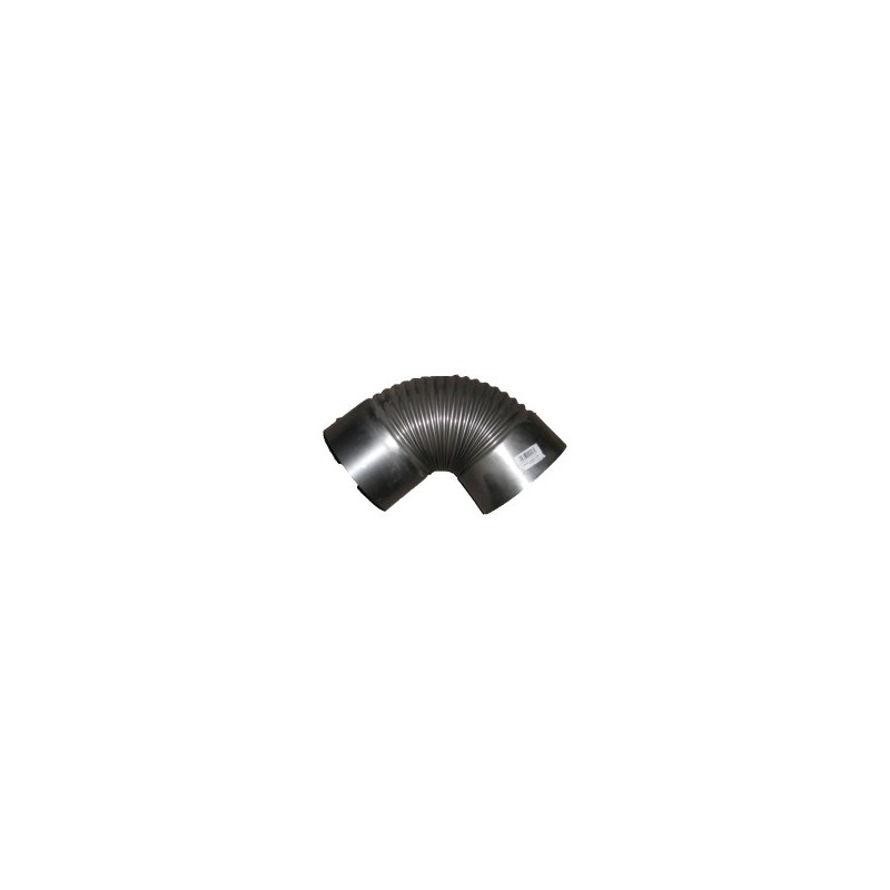 Kolano piecowe czarne z blachy 1mm 110mm