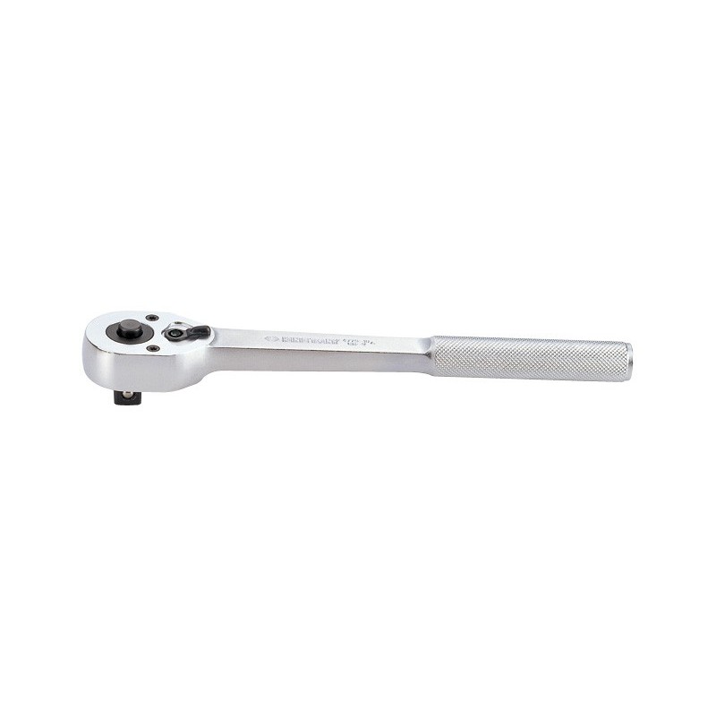 Grzechotka 1/2 32 zęby chrom uchwyt moletowany z blok. 250mm