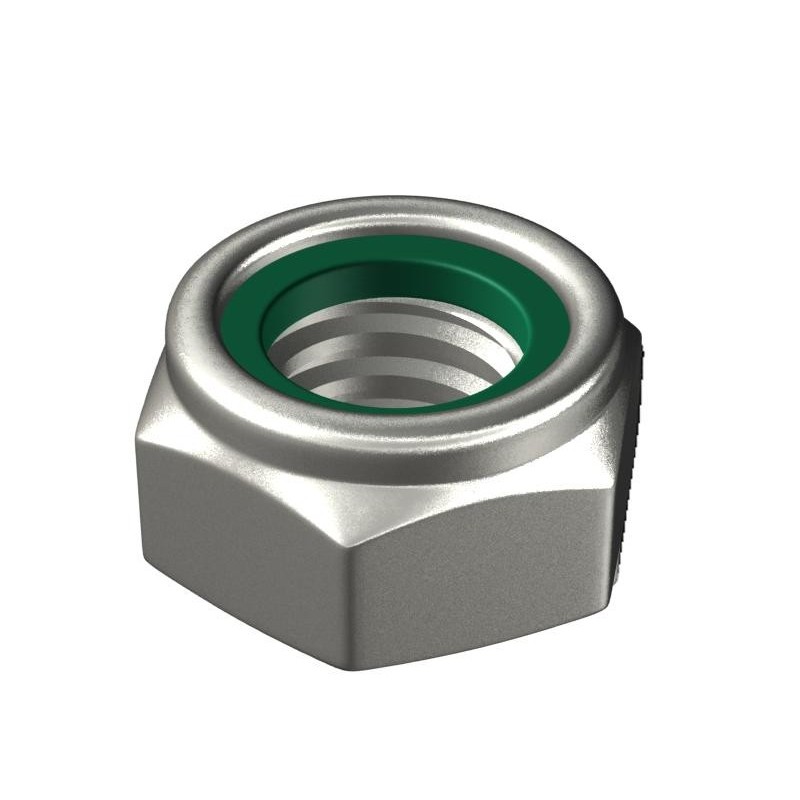 Nakrętka z wkładką ocynkowana  din 985 klasa 8.8 m10x1.25