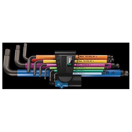 Zestaw kluczy trzpieniowych z kulką blacklaser 9 sztuk