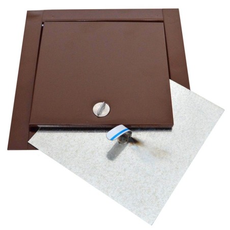 Drzwiczki kominowe z zawiasem brązowe 140x210mm średnie