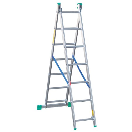 Drabina aluminiowa 2-elementowa 309cm 7+7 szczebli