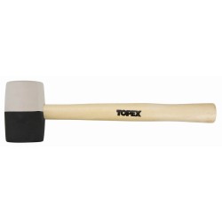 Młotek gumowy trzonek drewniany 680g czarno-biały