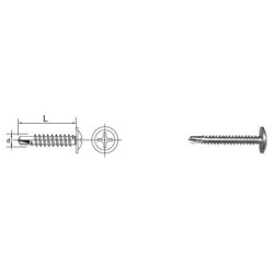 Wkręt samowiertny montażowy 4.2x13mm ral 9011