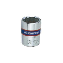 Nasadka krótka 12-kątna chromowana 1/4'' 13mm