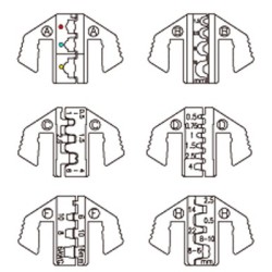 Komplet szczypiec z wymiennymi wkładami do zacisk końc kabli