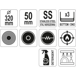 Patelnia ze stali nierdzewnej 32cm