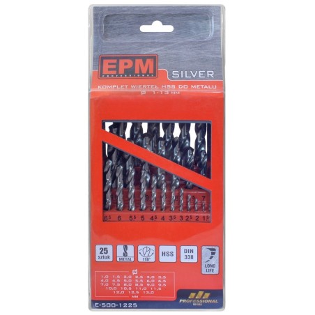 Zestaw wierteł hss do metalu 1-13mm 25szt.