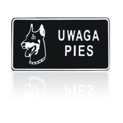 Tablica 15x29cm uwaga pies