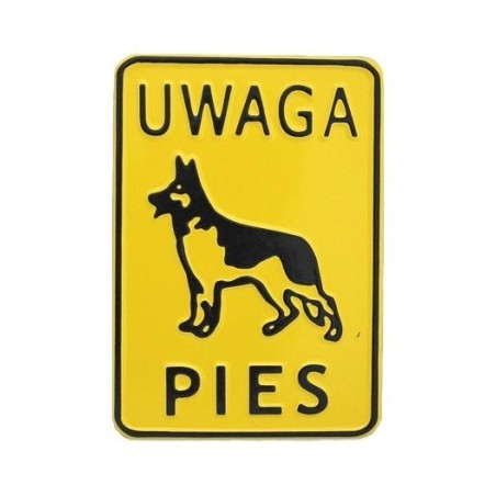 Tablica 15x20cm uwaga pies