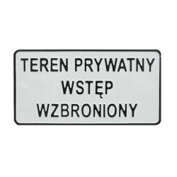 Tablica 15x29cm teren prywatny wstęp wzbroniony