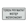 Tablica 15x29cm teren prywatny wstęp wzbroniony